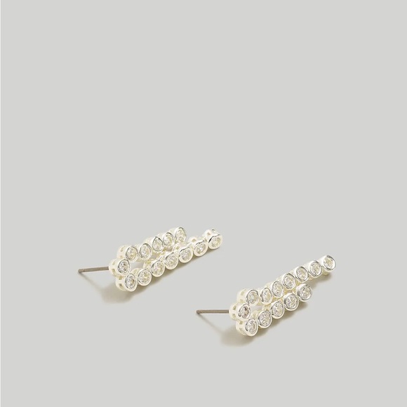 Madewell| The Tennis Collection Bezel Set Crystal Waterfall Earrings - Picture 1 of 1
